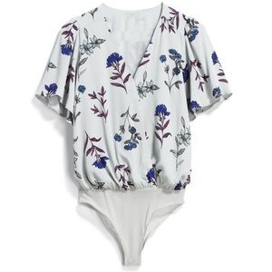 Floral Faux Wrap bodysuit
